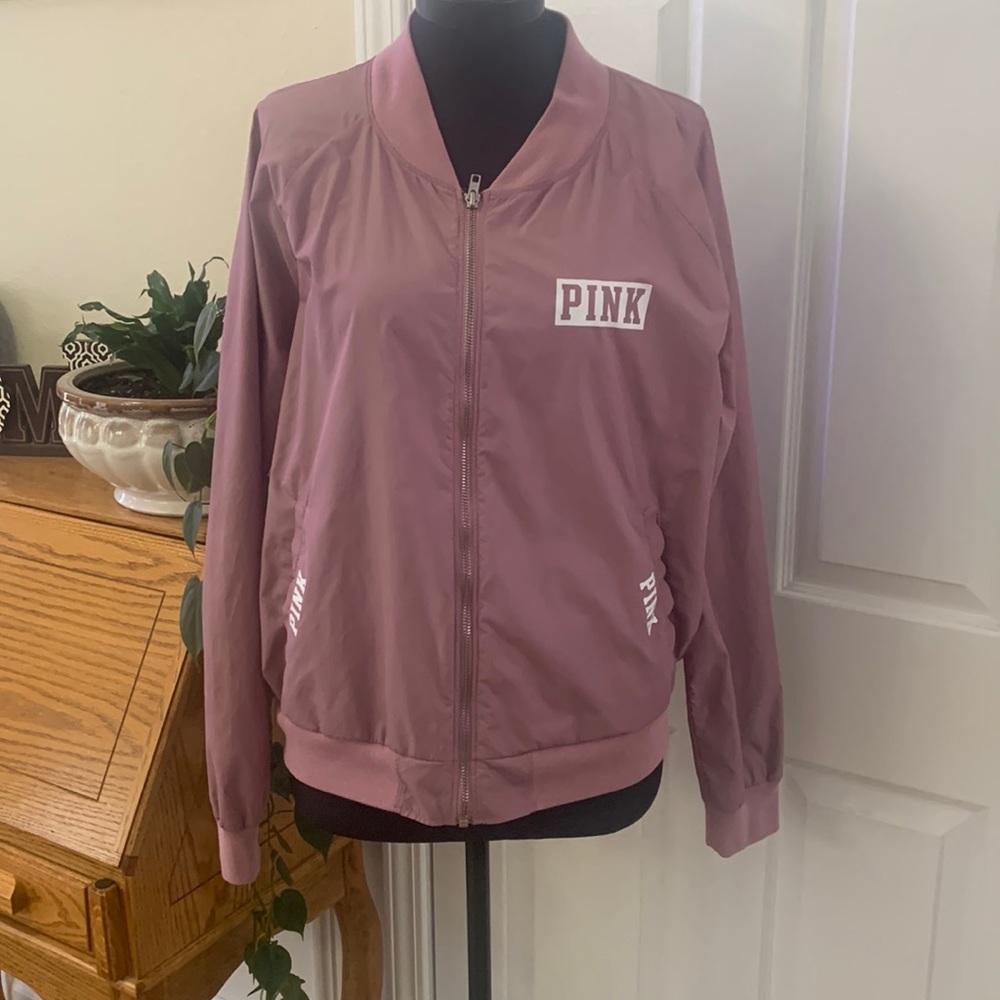 VS pink windbreaker jacket